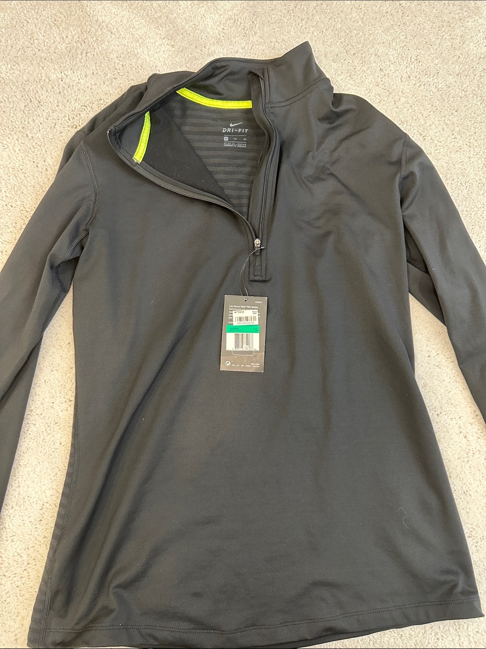Nike Black Pro Warm Quarter-Zip Pullover